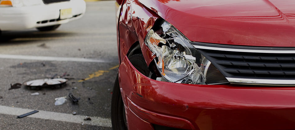 Damaged rental car