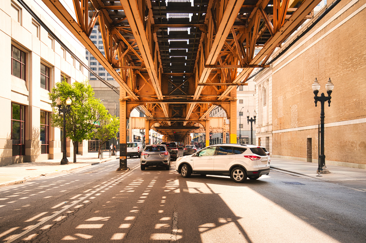 traffic under El train tracks, Chicago - when should you get a lawyer for a Chicago car accident?