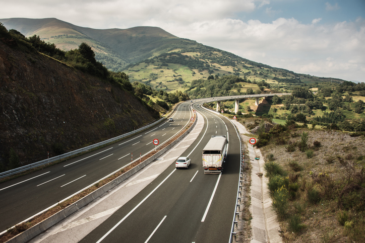 car and truck on a highway - How are truck accidents different from car accidents?